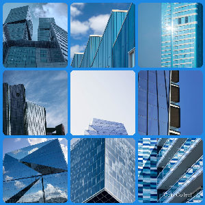 A Blue photo montage