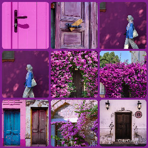 A Purple photo montage