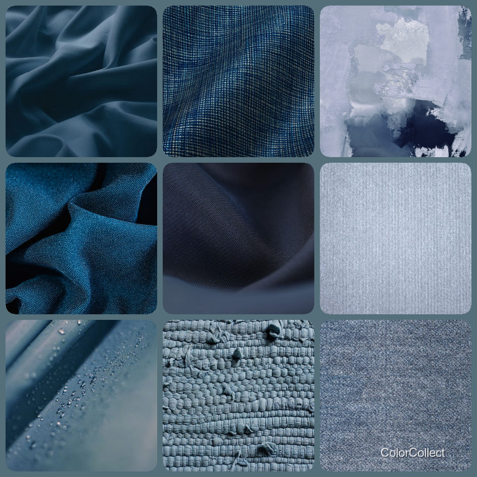 A ColorCollect photo montage in Slate, nine real-world photos matching the color.
